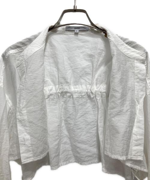 UN3D.（アンスリード）UN3D. (アンスリード) クロップドボリュームスリーブシャツ ホワイト サイズ:FREEの古着・服飾アイテム