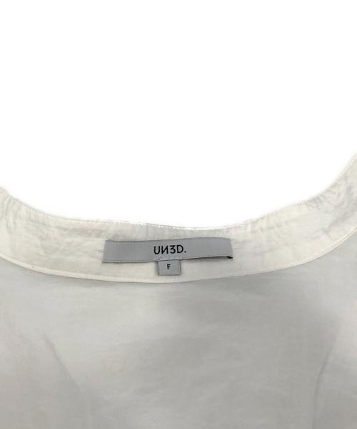 UN3D.（アンスリード）UN3D. (アンスリード) クロップドボリュームスリーブシャツ ホワイト サイズ:FREEの古着・服飾アイテム
