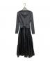 FRAY ID（フレイ アイディー）の古着「ニットドッキングカシュクールワンピース」｜ブラック