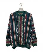 CROFT&BARROWクロフトアンドバロー）の古着「3Dニット」｜グリーン