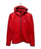 MONTURAモンチュラ）の古着「裏起毛アウトドアジップパーカー」｜レッド