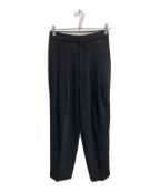 ENFOLDエンフォルド）の古着「ジョーゼットルーズタックパンツ」｜ネイビー