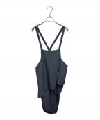 ENFOLDエンフォルド）の古着「スポンジダブルクロス エプロンドレス」｜グレー