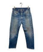 LEVI'Sリーバイス）の古着「BIG E 前期デニムパンツ/ボタン裏6 ビッグE 足長R Vステッチ BIGE」｜インディゴ