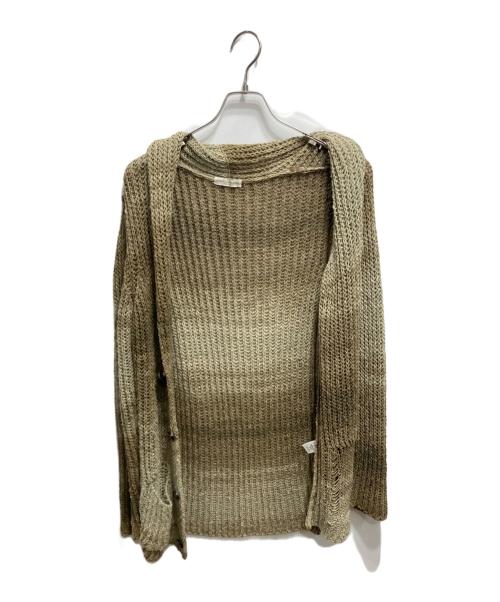 ROBERTO COLLINA（ロベルトコリーナ）ROBERTO COLLINA (ロベルトコリーナ) メッシュカーディガン ブラウン サイズ:48の古着・服飾アイテム