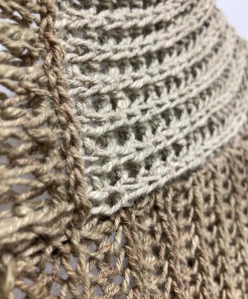 ROBERTO COLLINA（ロベルトコリーナ）ROBERTO COLLINA (ロベルトコリーナ) メッシュカーディガン ブラウン サイズ:48の古着・服飾アイテム