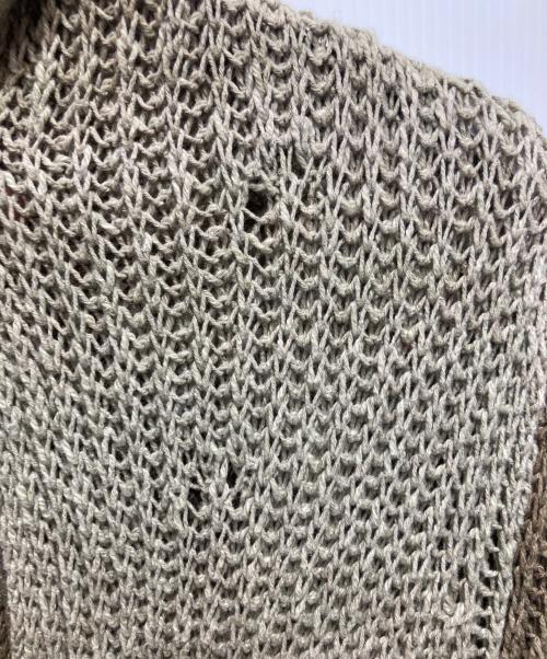 ROBERTO COLLINA（ロベルトコリーナ）ROBERTO COLLINA (ロベルトコリーナ) メッシュカーディガン ブラウン サイズ:48の古着・服飾アイテム