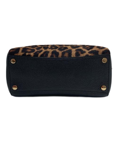 MICHAEL KORS（マイケル・コース）MICHAEL KORS (マイケルコース) ショルダーバッグ ブラック×レオパードの古着・服飾アイテム