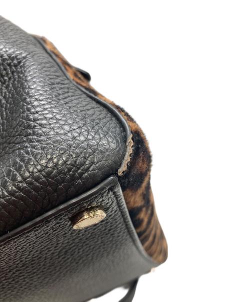 MICHAEL KORS（マイケル・コース）MICHAEL KORS (マイケルコース) ショルダーバッグ ブラック×レオパードの古着・服飾アイテム