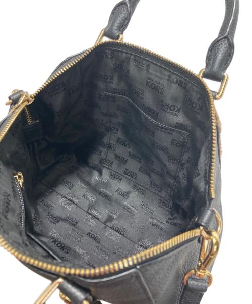 MICHAEL KORS（マイケル・コース）MICHAEL KORS (マイケルコース) ショルダーバッグ ブラック×レオパードの古着・服飾アイテム