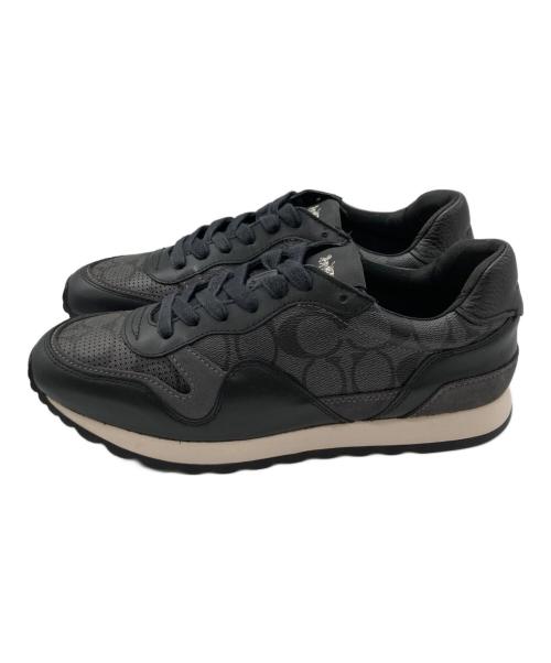 COACH（コーチ）COACH (コーチ) シグネチャローカットスニーカー グレー サイズ:26の古着・服飾アイテム