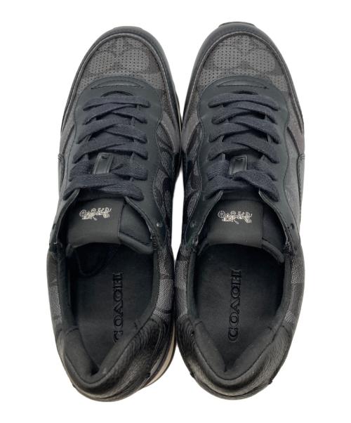 COACH（コーチ）COACH (コーチ) シグネチャローカットスニーカー グレー サイズ:26の古着・服飾アイテム