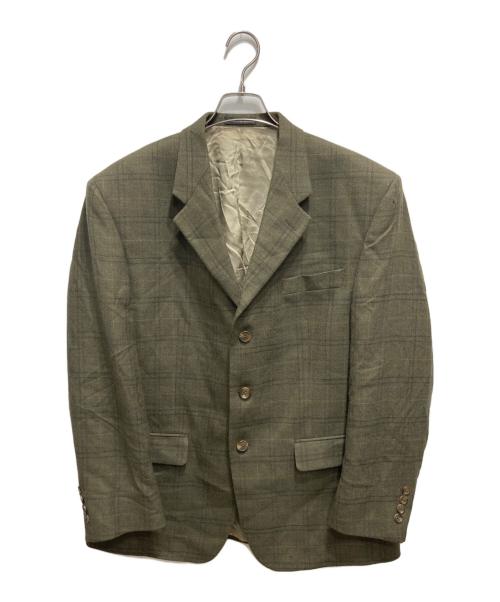 LAUREN RALPH LAUREN（ローレンラルフローレン）LAUREN RALPH LAUREN (ローレンラルフローレン) チェックテーラードジャケット オリーブ サイズ:42Sの古着・服飾アイテム
