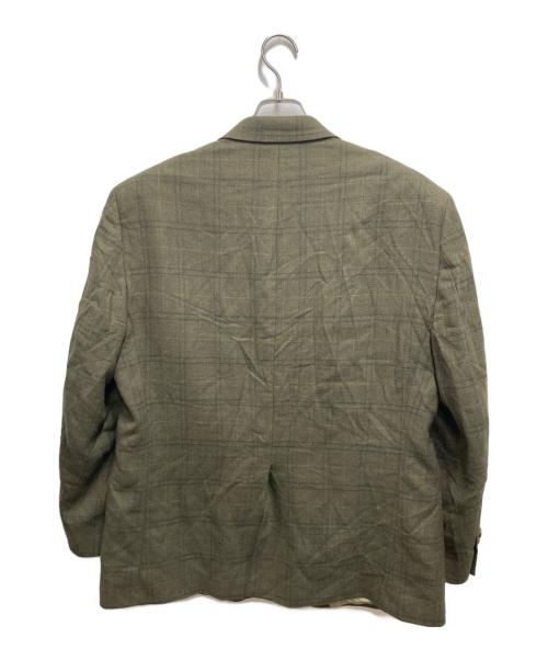 LAUREN RALPH LAUREN（ローレンラルフローレン）LAUREN RALPH LAUREN (ローレンラルフローレン) チェックテーラードジャケット オリーブ サイズ:42Sの古着・服飾アイテム