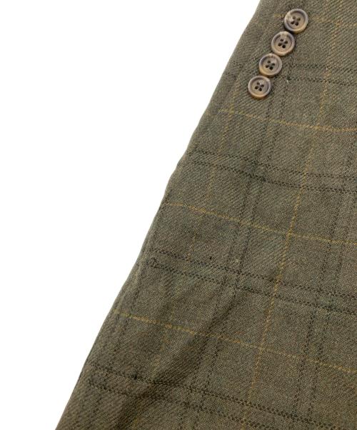 LAUREN RALPH LAUREN（ローレンラルフローレン）LAUREN RALPH LAUREN (ローレンラルフローレン) チェックテーラードジャケット オリーブ サイズ:42Sの古着・服飾アイテム