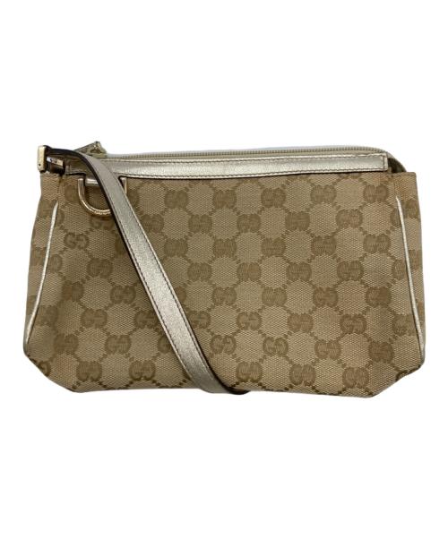 GUCCI（グッチ）GUCCI (グッチ) GGキャンバス･アクセサリーポーチ ハンドバッグ／ワンショルダーバッグ ベージュ サイズ:-の古着・服飾アイテム