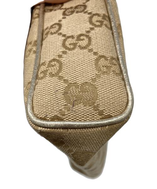 GUCCI（グッチ）GUCCI (グッチ) GGキャンバス･アクセサリーポーチ ハンドバッグ／ワンショルダーバッグ ベージュ サイズ:-の古着・服飾アイテム