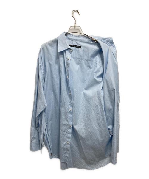 DRESSEDUNDRESSED（ドレスドアンドレスド）DRESSEDUNDRESSED (ドレスドアンドレスド) リボンタイコットンオックスシャツ ブルー サイズ:4の古着・服飾アイテム