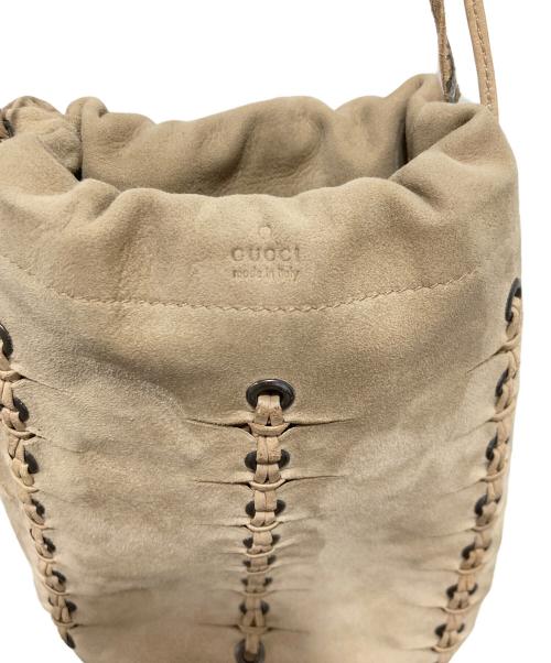 GUCCI（グッチ）GUCCI (グッチ) 巾着ポーチ ベージュ サイズ:-の古着・服飾アイテム