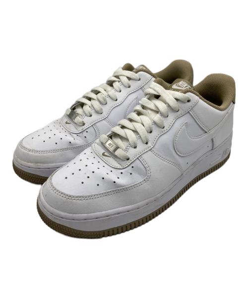 NIKE（ナイキ）NIKE (ナイキ) AIR FORCE1 ホワイト×ベージュ サイズ:27の古着・服飾アイテム