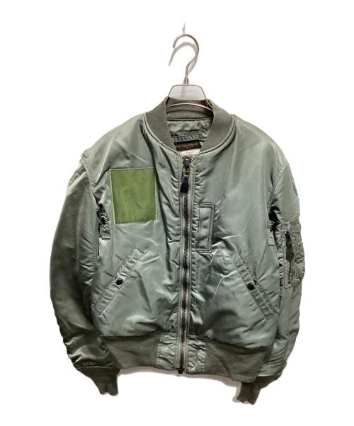 ALPHA INDUSTRIES（アルファインダストリーズ）ALPHA INDUSTRIES (アルファインダストリーズ) MA-1ジャケット グリーン サイズ:36の古着・服飾アイテム