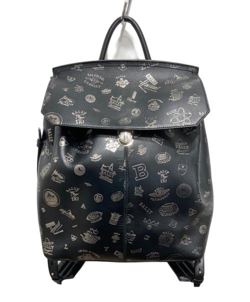 BALLY（バリー）BALLY (バリー) ランダムプリントバックパック ブラック サイズ:-の古着・服飾アイテム