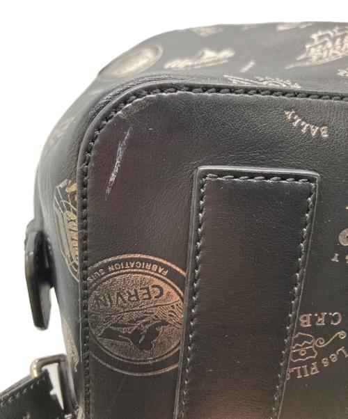 BALLY（バリー）BALLY (バリー) ランダムプリントバックパック ブラック サイズ:-の古着・服飾アイテム