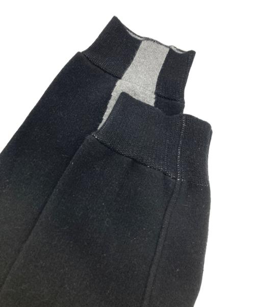 BALENCIAGA（バレンシアガ）BALENCIAGA (バレンシアガ) SPORTY B ロゴ刺繍オーバーサイズニットセーター ブラック×グレー サイズ:Lの古着・服飾アイテム