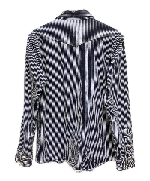 IRON HEART（アイアンハート）IRON HEART (アイアンハート) ヒッコリーウエスタンシャツ ブルー サイズ:XLの古着・服飾アイテム