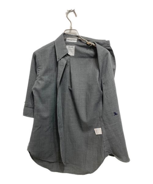 MADISON BLUE（マディソンブルー）MADISON BLUE (マディソンブルー) 5分袖シャツ グレー サイズ:１の古着・服飾アイテム