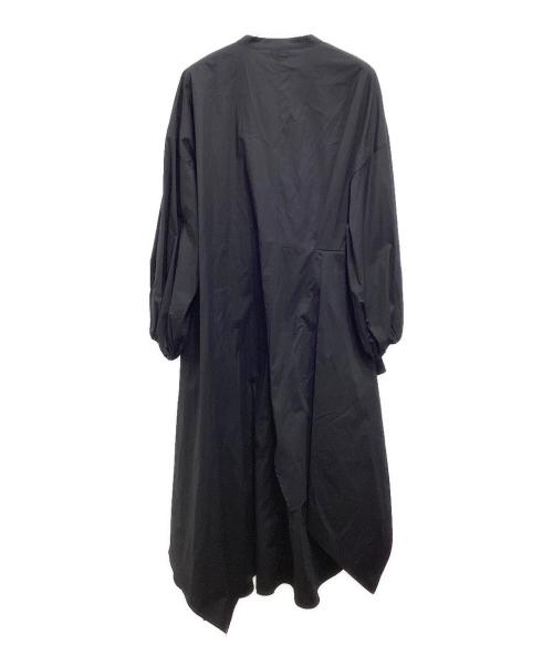 ENFOLD（エンフォルド）ENFOLD (エンフォルド) ソメロス パフスリーブドレスロングワンピース ブラック サイズ:36の古着・服飾アイテム