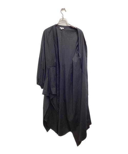 ENFOLD（エンフォルド）ENFOLD (エンフォルド) ソメロス パフスリーブドレスロングワンピース ブラック サイズ:36の古着・服飾アイテム