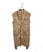 MADISON BLUEマディソンブルー）の古着「SLEEVELESS MILITARY DRESS」｜ブラウン
