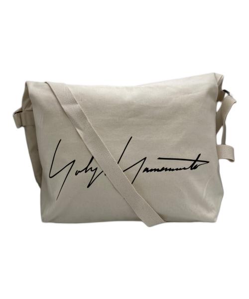 YOHJI YAMAMOTO（ヨウジヤマモト）YOHJI YAMAMOTO (ヨウジヤマモト) シグネチャーショルダーバッグ ベージュの古着・服飾アイテム