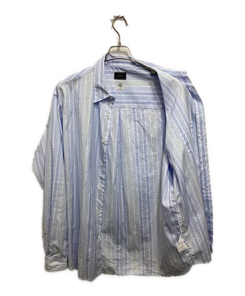 green label relaxing（グリーンレーベルリラクシング）green label relaxing (グリーンレーベルリラクシング) THOMAS MASON (トーマスメイソン) ジャストルーズ レギュラーカラー シャツ ブルー サイズ:Lの古着・服飾アイテム