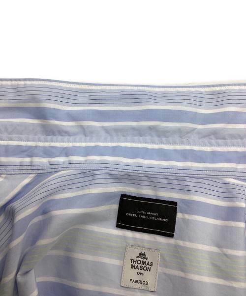 green label relaxing（グリーンレーベルリラクシング）green label relaxing (グリーンレーベルリラクシング) THOMAS MASON (トーマスメイソン) ジャストルーズ レギュラーカラー シャツ ブルー サイズ:Lの古着・服飾アイテム