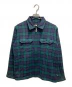 THE NORTH FACEザ ノース フェイス）の古着「L/S ZIP SHIRT Men’s」｜グリーン