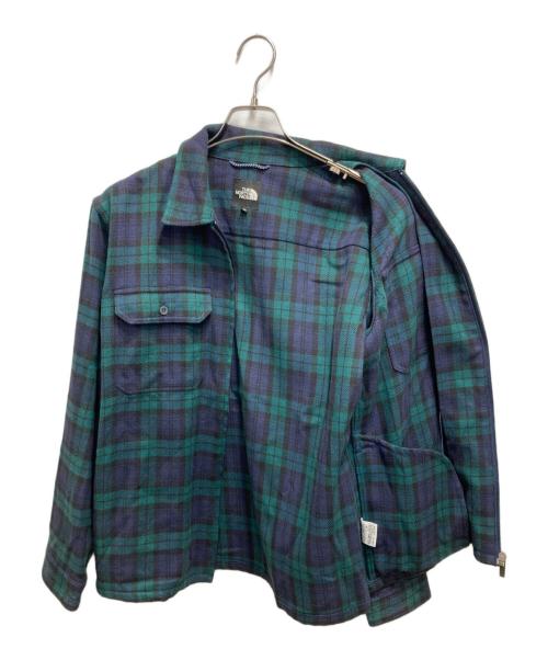 THE NORTH FACE（ザ ノース フェイス）THE NORTH FACE (ザ ノース フェイス) L/S ZIP SHIRT Men’s グリーン サイズ:Mの古着・服飾アイテム