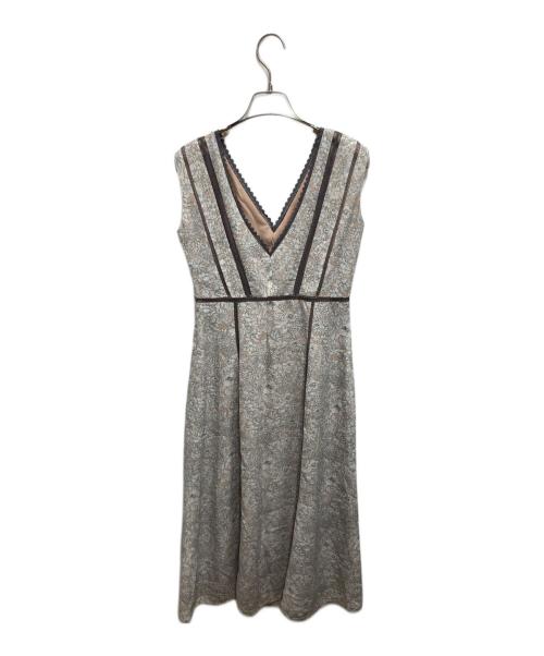 HER LIP TO（ハーリップトゥ）HER LIP TO (ハーリップトゥ) レーストリムフローラルドレス花柄ワンピース ベージュ サイズ:Mの古着・服飾アイテム