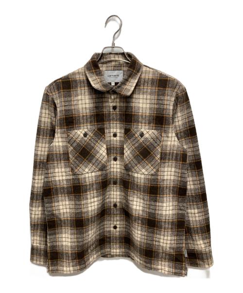 CarHartt（カーハート）CarHartt (カーハート) L/S HAGEN SHIRT ブラウン サイズ:Mの古着・服飾アイテム