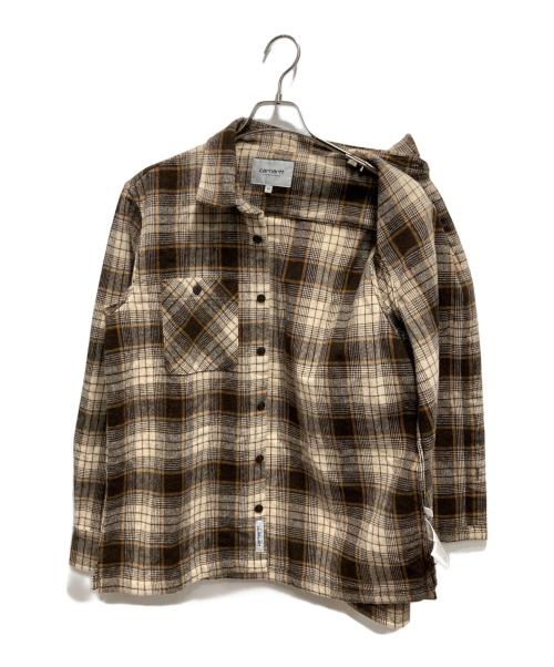 CarHartt（カーハート）CarHartt (カーハート) L/S HAGEN SHIRT ブラウン サイズ:Mの古着・服飾アイテム