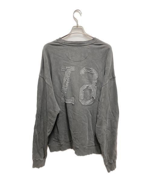 DANKE SCHON（ダンケ シェーン）DANKE SCHON (ダンケ シェーン) ピグメント加工 クルーネックスウェット グレー サイズ:Mの古着・服飾アイテム