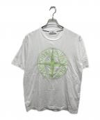 STONE ISLANDストーンアイランド）の古着「STITCHES THREE' EMBROIDERY Tシャツ」｜ホワイト
