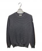 MONCLERモンクレール）の古着「クルーネック ワッフル ニット セーター／GIROCOLLO TRICOT」｜グレー