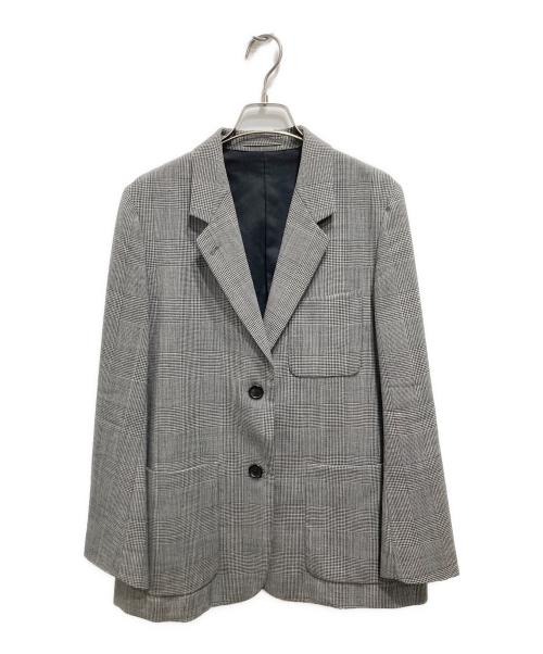 MARGARET HOWELL（マーガレットハウエル）MARGARET HOWELL (マーガレットハウエル) FOX BROTHERS (フォックスブラザーズ) グレンチェックテーラードジャケット グレー サイズ:Lの古着・服飾アイテム