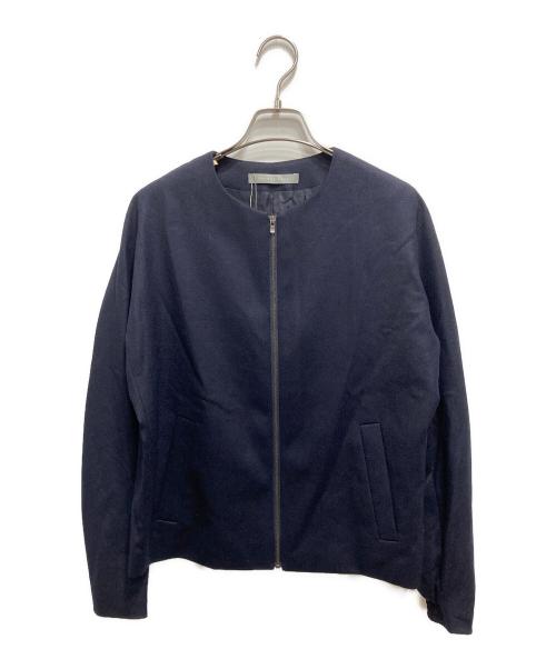 theory luxe（セオリーリュクス）theory luxe (セオリーリュクス) ウールギャバノーカラージャケット ネイビー サイズ:038 未使用品の古着・服飾アイテム