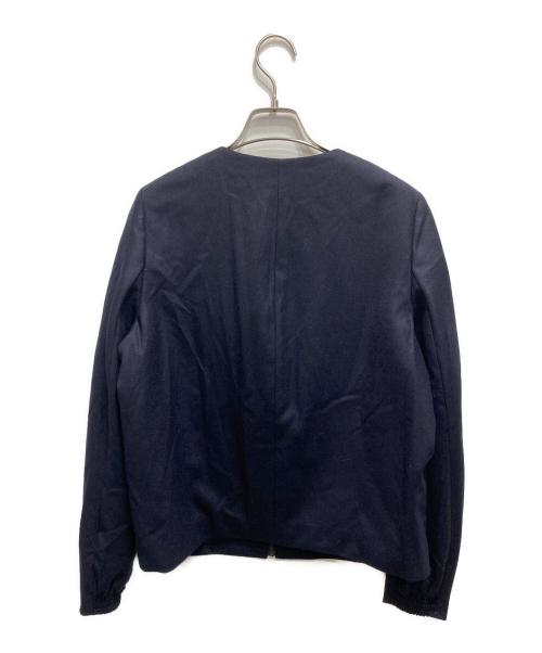 theory luxe（セオリーリュクス）theory luxe (セオリーリュクス) ウールギャバノーカラージャケット ネイビー サイズ:038 未使用品の古着・服飾アイテム