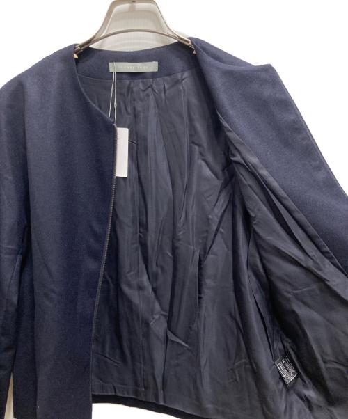 theory luxe（セオリーリュクス）theory luxe (セオリーリュクス) ウールギャバノーカラージャケット ネイビー サイズ:038 未使用品の古着・服飾アイテム