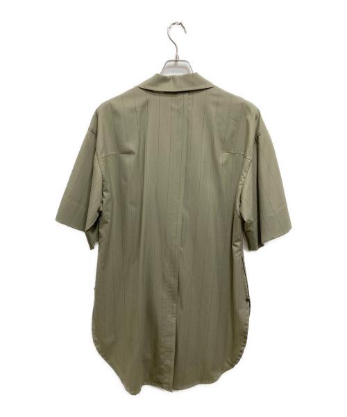 Ujoh（ウジョー）Ujoh (ウジョー) ジップハーフスリーブシャツ グリーン サイズ:Lの古着・服飾アイテム