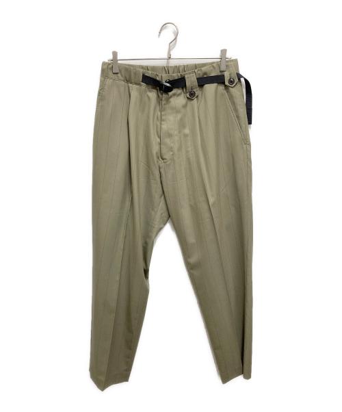 Ujoh（ウジョー）Ujoh (ウジョー) Tape Belt Slim Tapered Pants グリーン サイズ:1の古着・服飾アイテム